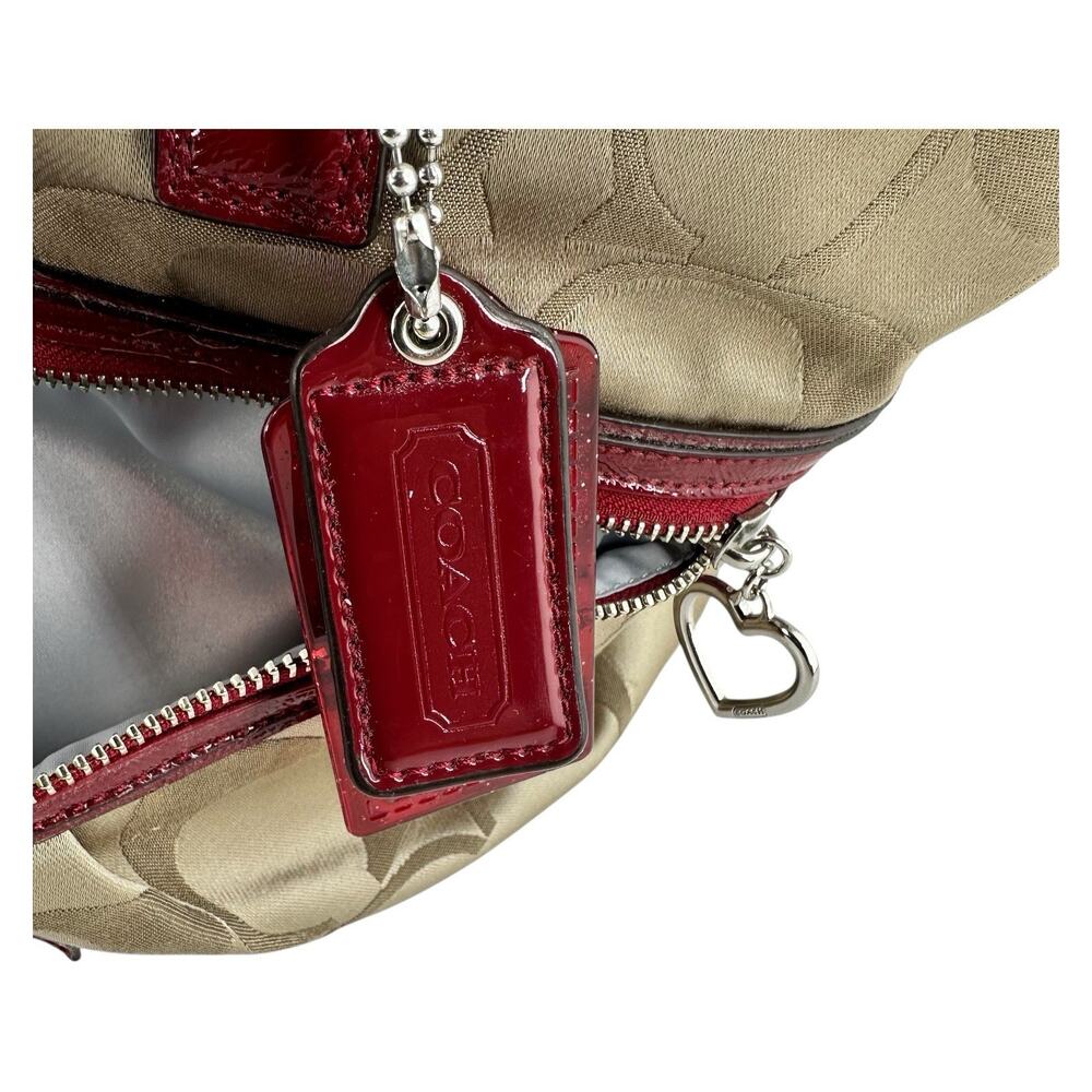 Coach Sateen Poppy Handbag Tote Purse Large #H1257-F20026 Tan All Occasion - Picture 8 of 16